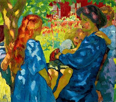 Family Portrait Under the Elder Tree by Giovanni Giacometti